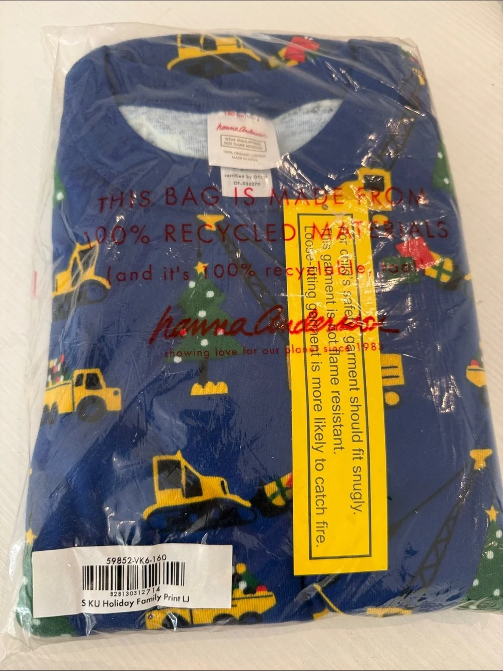 NWT Hanna Andersson Holiday Pajama Set